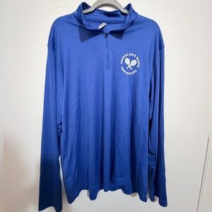 Blue Long Sleeve Quarter-Zip Shirt